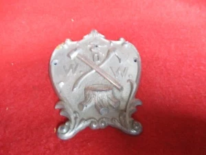INSIGNIA W.O.W LEÑADOR DEL MUNDO DE COLECCIÓN BOTÓN DE METAL PEDIDO FRATERNAL - Imagen 1 de 5