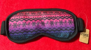 Victoria's Secret Pink Ombre Fair Isle Sleep Eye Mask One Size Black NWT - Picture 1 of 6