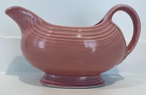 Fiestaware Fiesta Rose Pink Gravy 18.5 oz Sauceboat Retired Vintage 486103 - Picture 1 of 9