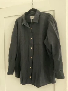 MATE brand NWT Women's Linen Oversized Back Shirt Large - Picture 1 of 3