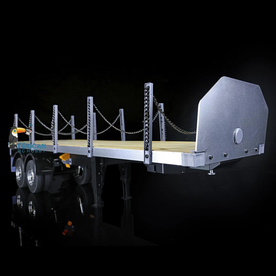 TOUCANRC 1/14 Scale 2Axle RC Tractor Flatbed Semi Trailer Truck for DIY Model - Image 1 of 4