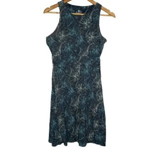 Kuhl Skyla Dress Women S Blue Green Floral Sleeveless Outdoor Hiking Travel FLAW - Picture 1 of 14