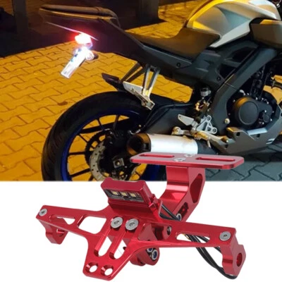 Motorcycle Tail Tidy License Plate Holder LED For Yamaha YZF-R1 R3 R6 R25 R125 - Image 1 of 4