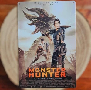 🍀 Blechschild Metallschild Film Monster Hunter Milla Jovovich - Bild 1 von 2