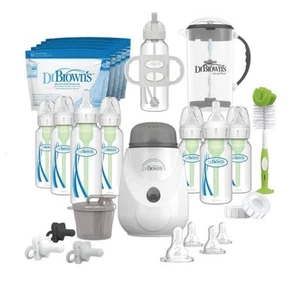 Dr. Brown’s Natural Flow Options+ All-in-One Gift Set, Bottle warmer, bottles - Picture 1 of 13