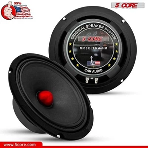 5Core 8" Subwoofer Speaker 500W 4Ohm Replacement Deep Bass Car Audio Sub Woofer - Picture 1 of 9