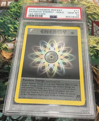 2000 Pokemon Rocket #17 Rainbow Energy Holo 1st Edition SP PSA 10 - Image 1 of 4