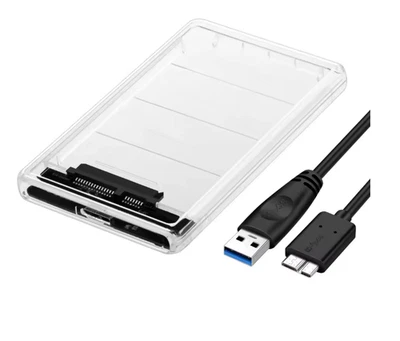 2,5 Zoll SATA HDD SSD Festplattengehäuse USB-C 3.1 Externe Gehäusebox Plug &Play - Bild 1 von 4