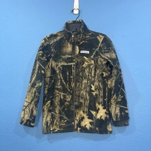 Columbia Boys' Zing Iii Fleece Full Zip Jacket Timberwolf Camo Medium (10/12) - Picture 1 of 17