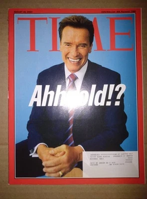 RARE Back Issue - TIME Magazine - 2003 - ARNOLD SCHWARZENEGGER - Kevin Costner - Image 1 of 2