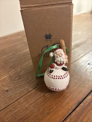 Avon 1996 Navidad Santa adorno deportivo béisbol Foto 1 de 3