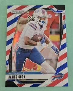 Panini Prizm James Cook 2024 rojo blanco y azul Prizm #29 Buffalo Bills - Imagen 1 de 2