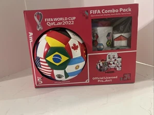 Neu FIFA WM 2022 Qatar Combo Sling Bag Sportflasche Pumpe Größe 5 Ball - Bild 1 von 7
