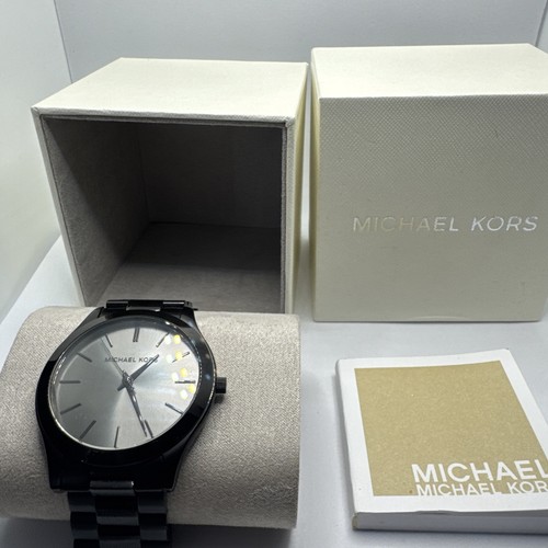 Orologio Uomo Michael Kors MK8507 Slim Runway Quadrante Nero Acciaio Inox Originale