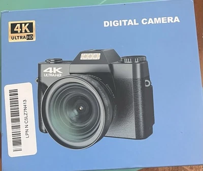 Lente zoom para cámara digital Coms 4k Ultra HD WiFi para YouTube fotografía vlogging, Foto 1 de 2