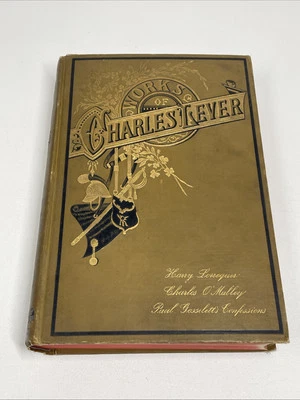 Works of Charles Lever Book Harry Lorrequer Cloth Lithographs 1882 Antique RARE — 第 1/4 张图片
