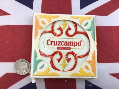Cruzcampo Ceramic/Cork Tile Coaster Beer Mat Unused Sealed - Image 1 of 2