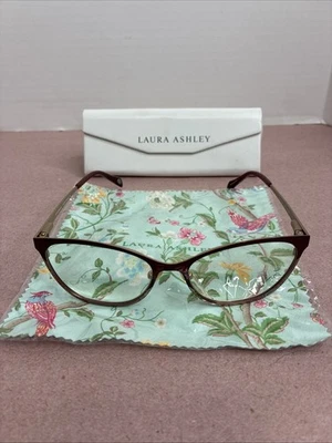 Marco de gafas Laura Ashley Abby titanio borgoña 54 16 140 W estuche y tela Foto 1 de 4