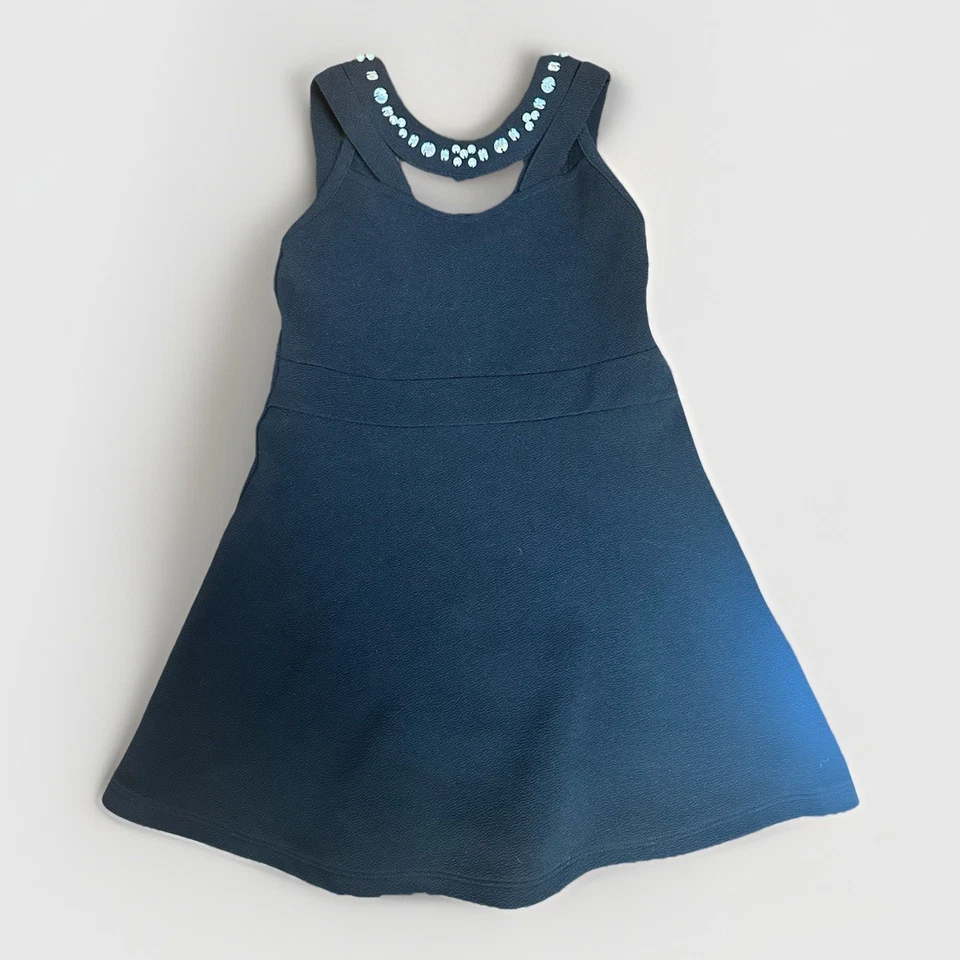 Childrens Place Fancy Dress Girl Size 4 Party Formal Black - Image 1 of 4