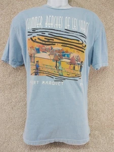 Albert Marquet Grafik Kunst T-Shirt blau Größe Large Sommer Strände Les Sables - Bild 1 von 11
