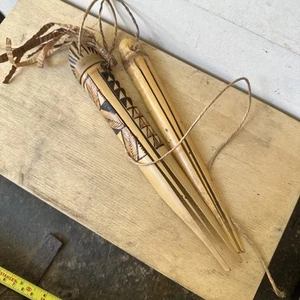 Two Old Jew's Harps Papua New Guinea - Oceanic Tribal Art Musical Instruments - Foto 1 di 5