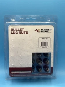Rugged Ridge Wheel Lug Nut 23 Piece 1/2x20 Bullet Style Black 16715.25 - Picture 1 of 4