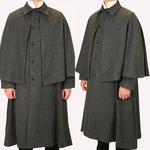 Abrigo para hombre invierno mezcla de lana tweed grueso cálido abrigo largo para trajes de negocios - Imagen 1 de 11