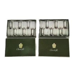 05L19 Lote 12 Puertas Cuchillos Metal Plateado Modelo @ Luc Lanel CHRISTOFLE - Picture 1 of 5
