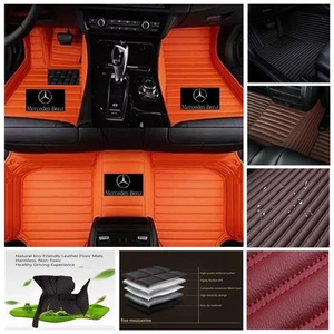 For Mercedes-Benz Car Floor Mat Trunk Carpet Cargo Liner Auto Rug Pad Custom PU - Foto 1 di 40
