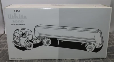 First Gear 1953 White 3000 White Gulf Oil semi & petroleiro 1:34 19-1913 novo na caixa - Imagem 1 de 4