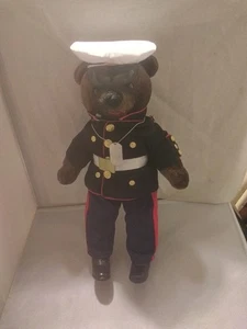 Bear Force of America Marine Corp brauner Teddybär Vintage 1989 21 Zoll mit Stiefeln - Bild 1 von 2