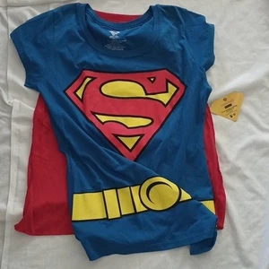 Camiseta Super Girl Hombre 2XL (19) Capa Extraíble Halloween Top Disfraz DC Comics - Imagen 1 de 4