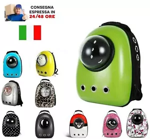 Trasportino Per Gatti E Cani Zaino Da Viaggio Borsa Porta Gatto Bici Auto e Moto - Foto 1 di 21