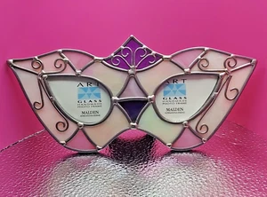 Malden International Design Hand-Made Stain glass picture frame Masquerade Mask - Picture 1 of 2