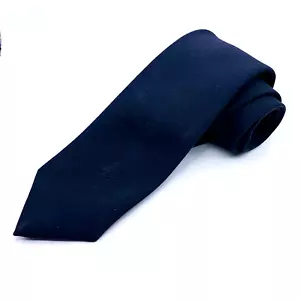 Yves Saint Laurent Necktie YSL Logo Silk Dress Tie Black - Picture 1 of 4