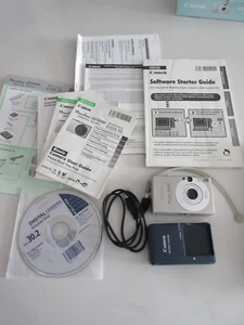 VINTAGE CANON POWERSHOT SD1000 DIGITAL ELPH CAMERA w SD, BAT. CHARGER HAND STRAP - Picture 1 of 10