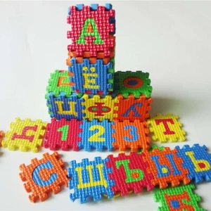 144 PCS Child Cartoon Letters Numbers Foam Play Puzzle Mat Floor Carpet Rug US - Picture 1 of 5
