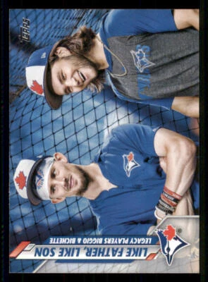 2020 Topps #61 LIke Father, Like Son/Cavan Biggio/Bo Bichette - Image 1 of 2