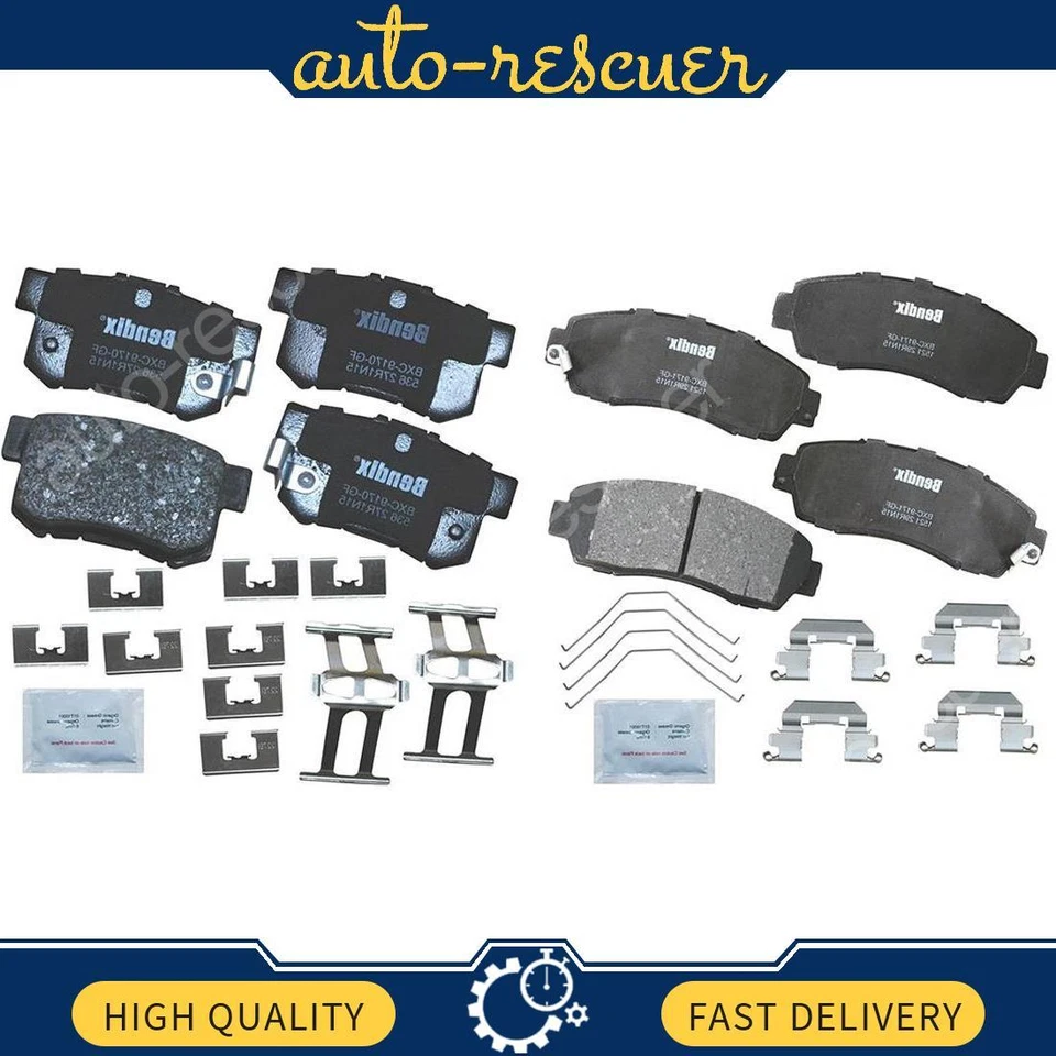 Juego de 2 pastillas de freno de disco delanteras traseras para Acura RDX 2007~2012 Foto 1 de 3