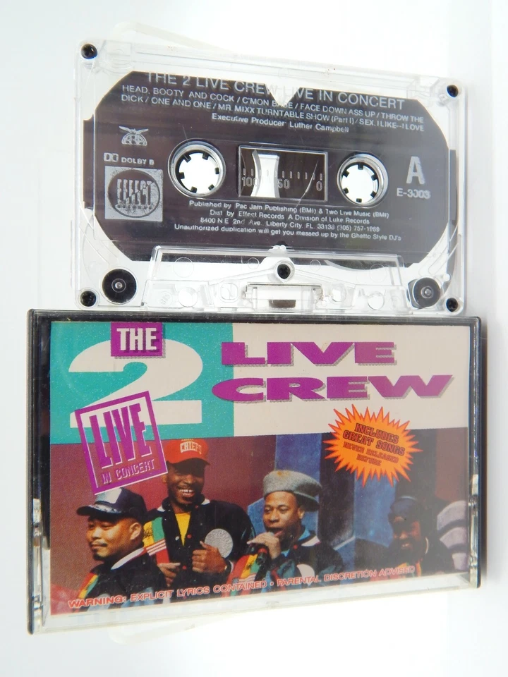 2A THE 2 LIVE CREW Live In Concert Cassette Tape Rap Hip Hop Effect Records  - Image 1 of 1