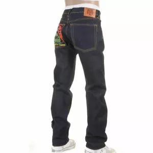RMC JEANS RMC Red Monkey Company Tsunami Welle und bemalte Logo Jeans - Bild 1 von 4