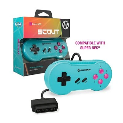 Hyperkin "Scout" Premium Controller for Nintendo SNES Super NES - Hyper Beach - Image 1 of 4