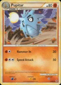 2x (HSUN-039) Pupitar (U) Pokemon HGSS Unleashed Card # 39 - Picture 1 of 1