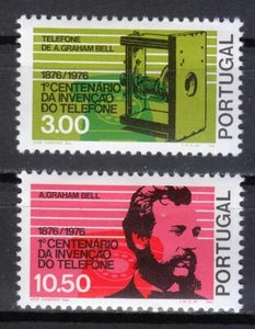 Portugal 1976 MNH Mi 1307-1308 Sc 1279-1280 Centenary of first telephone call ** - Picture 1 of 1