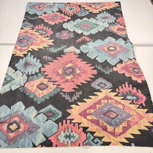 vintage sham king black red southwestern aztec y2k 90s 80s - Picture 1 of 10