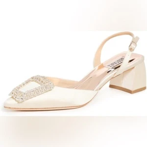 Women's Emmie Embellished Slip On Embellished Slingback Pumps Size 6.5 - Picture 1 of 11