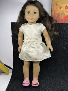Beautiful American Girl Doll Authentic Whith Dress And Shoes Browns Eyes - Picture 1 of 13