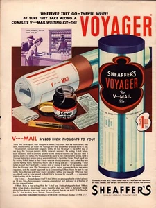 1943 SHEAFFER'S VOYAGER per uso postale V! Ovunque vadano scriveranno! V-MAIL - Foto 1 di 1