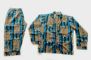 Moda Algodón Tigre Estampado Animal Pijamas Set Mujeres PJs Desgaste de salón nocturno - Imagen 1 de 14