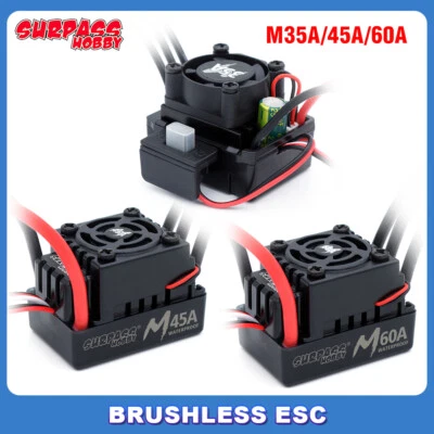 Surpass Hobby M35A 45A 60A Brushless ESC & BEC Pour 1/10 1/12 1/14 RC Car - Imagen 1 de 4
